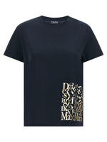 Navy Blue Graphic Crew Neck T-Shirt 1