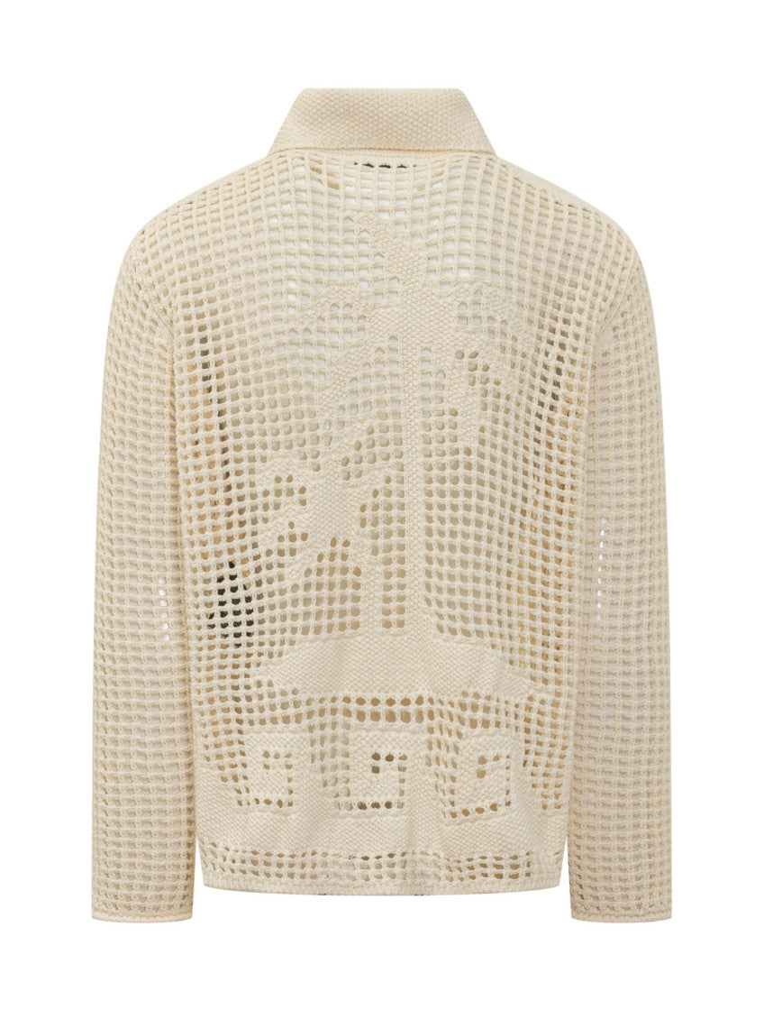 Off White Relaxed Knitted Shirt 4