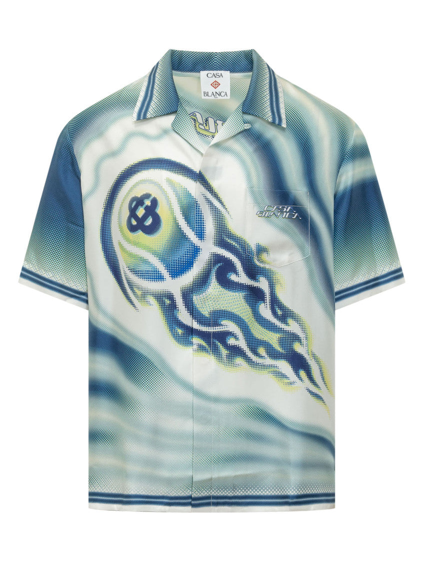 Blue Regular Graphic Shirt 1