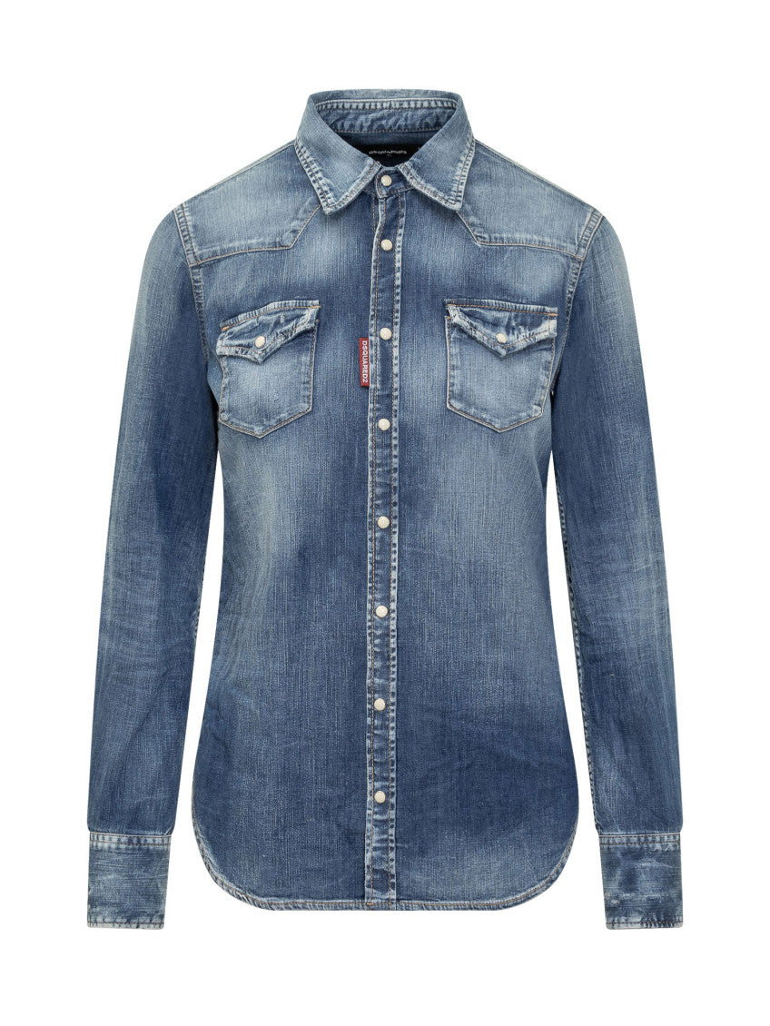 Blue Slim Solid Shirt 1