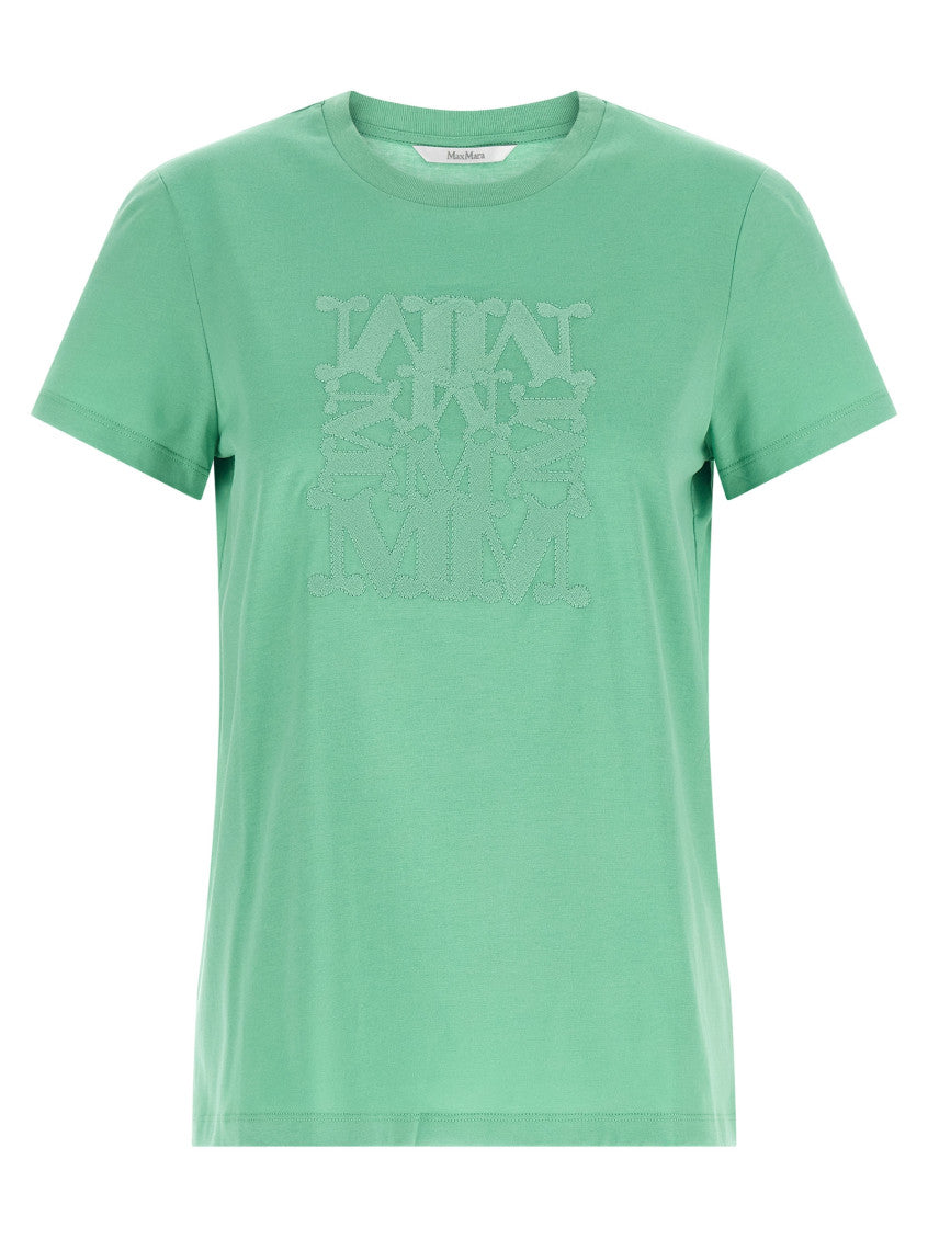 Green Embroidered Crew Neck T-Shirt 1