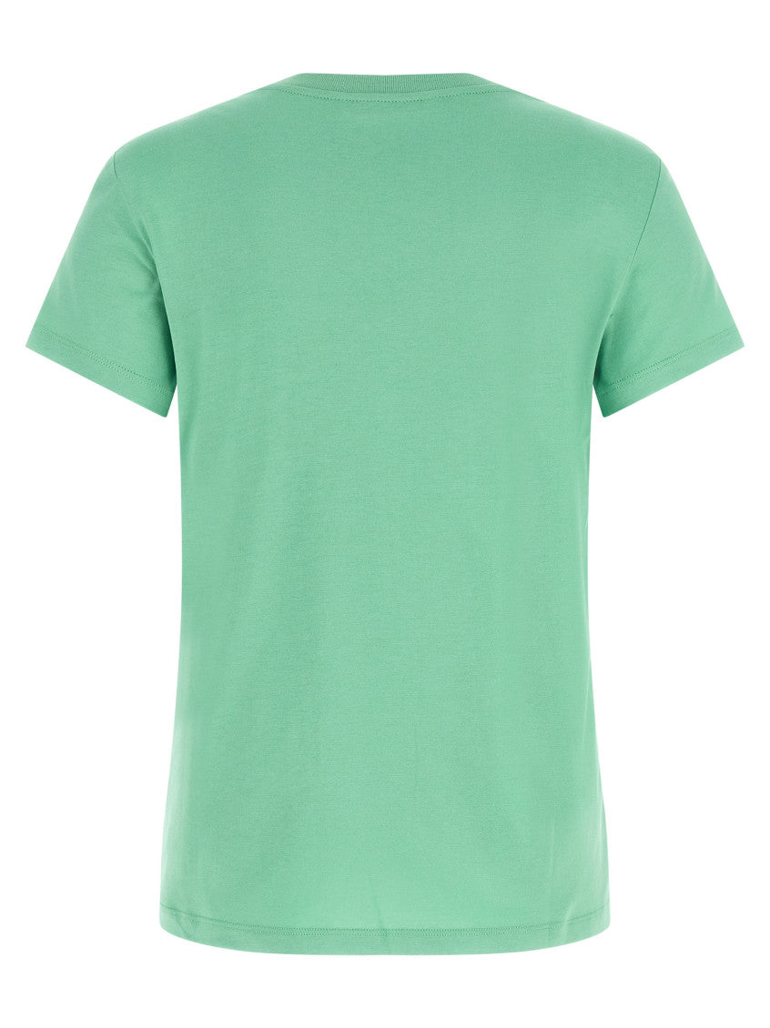 Green Embroidered Crew Neck T-Shirt 2