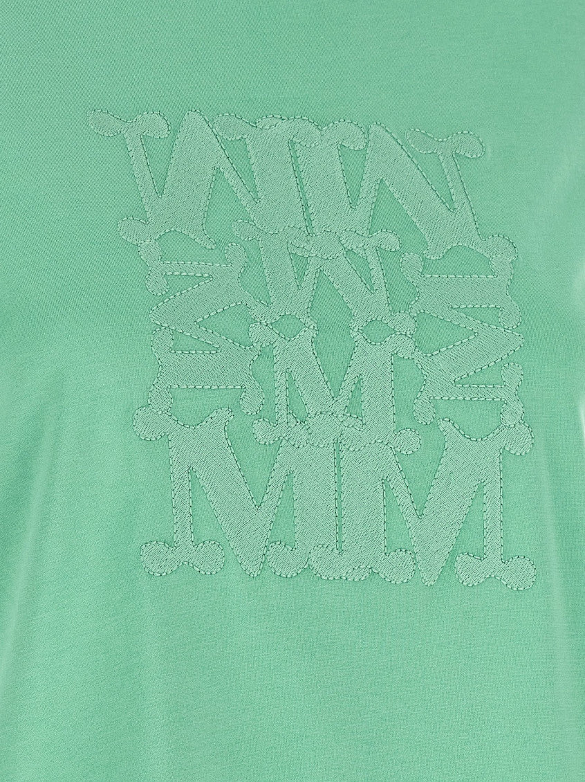 Green Embroidered Crew Neck T-Shirt 4