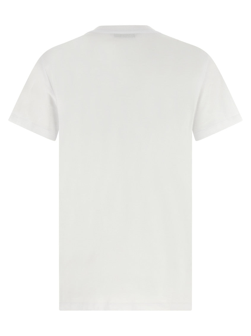 White Embroidered Crew Neck T-Shirt 2