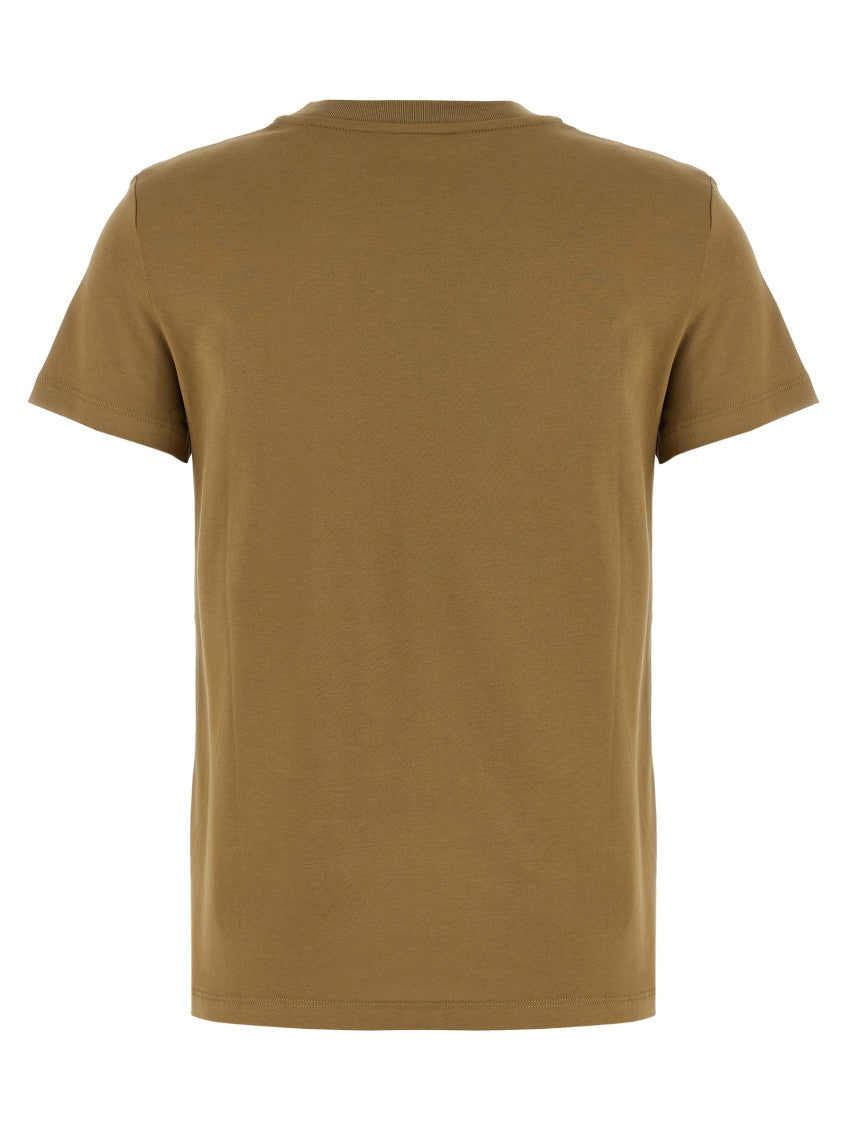 Brown Solid Crew Neck T-Shirt 2