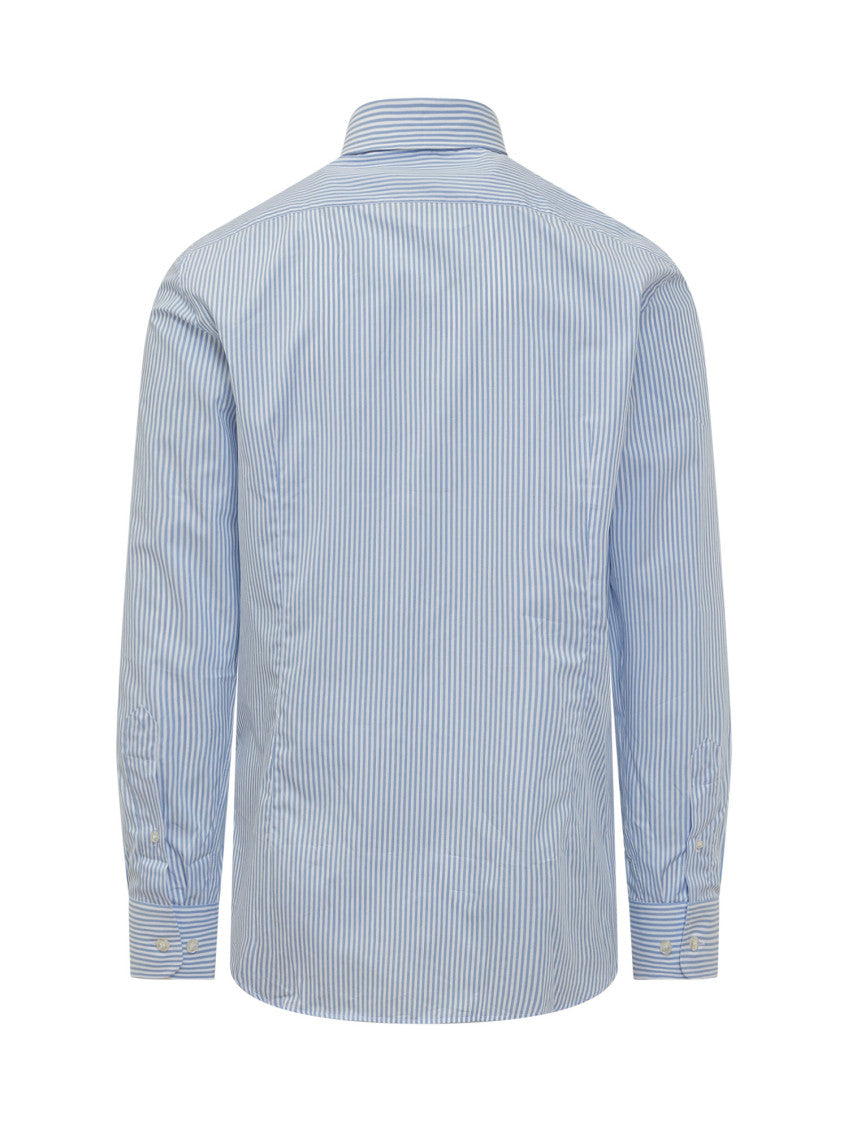 Light Blue Slim Stripes Shirt 2