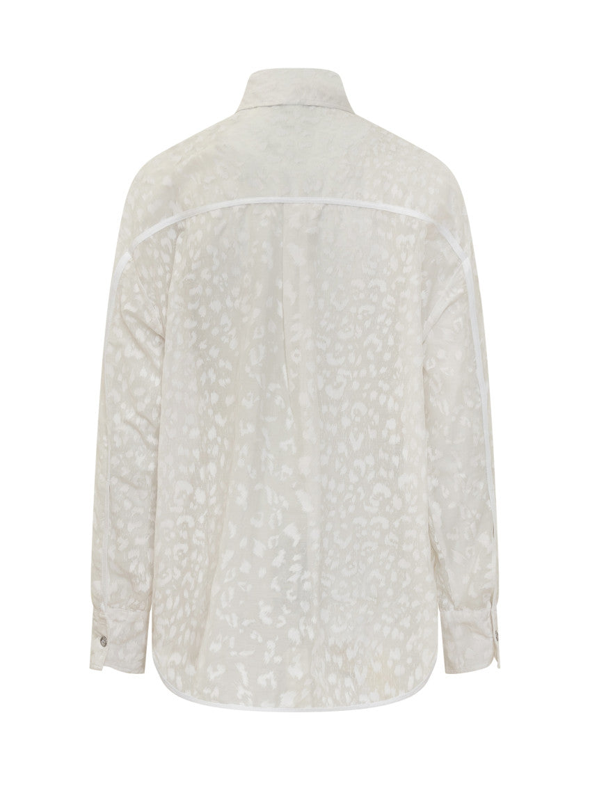 White Relaxed Textured Shirt 2