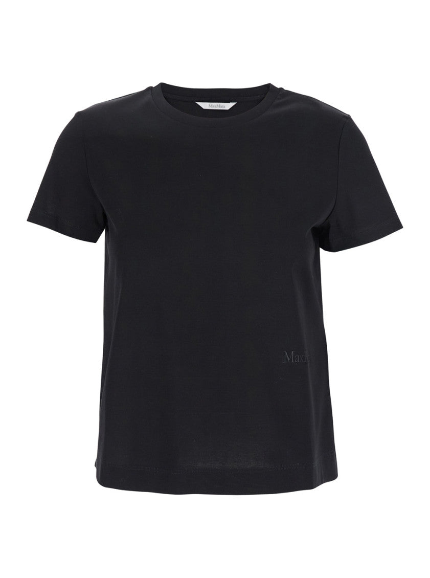 Black Solid Crew Neck T-Shirt 1