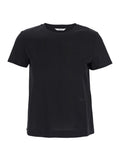 Black Solid Crew Neck T-Shirt 1