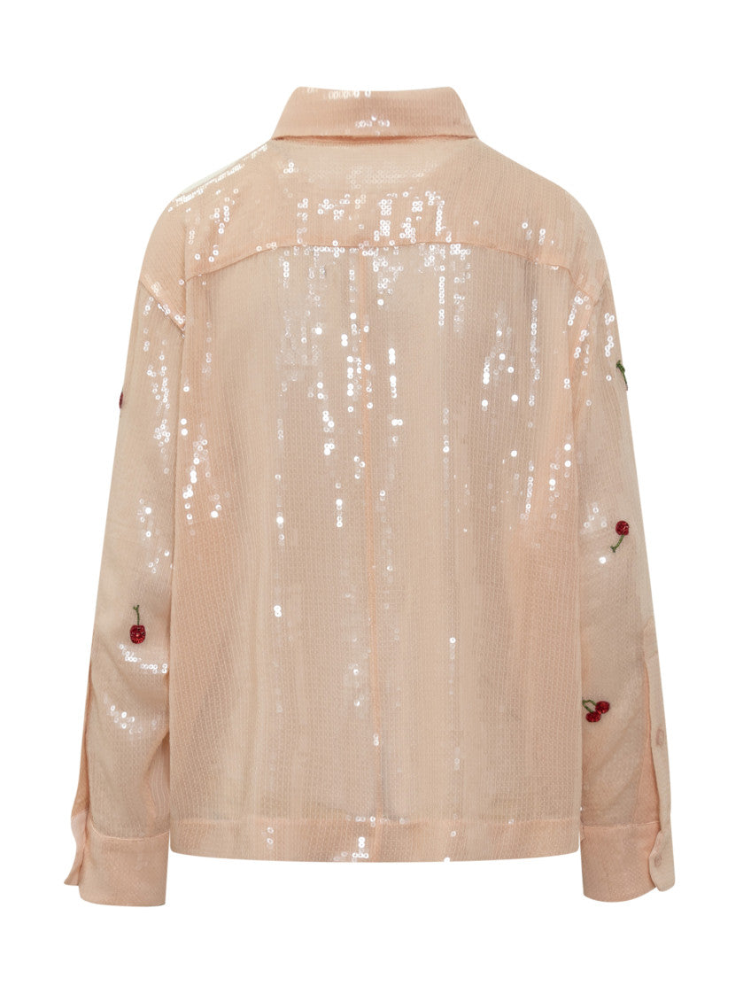 Pink Regular Embellished Shirt 2
