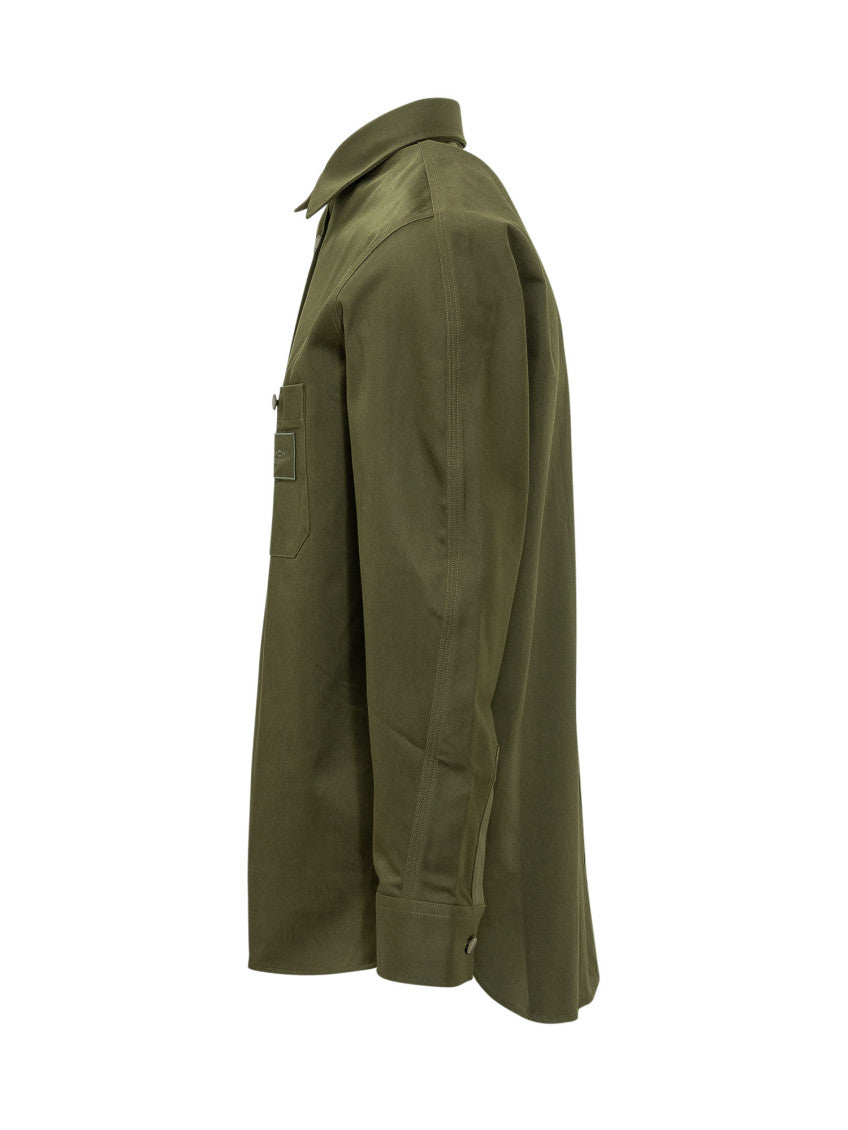 Olive Regular Solid Shirt 2