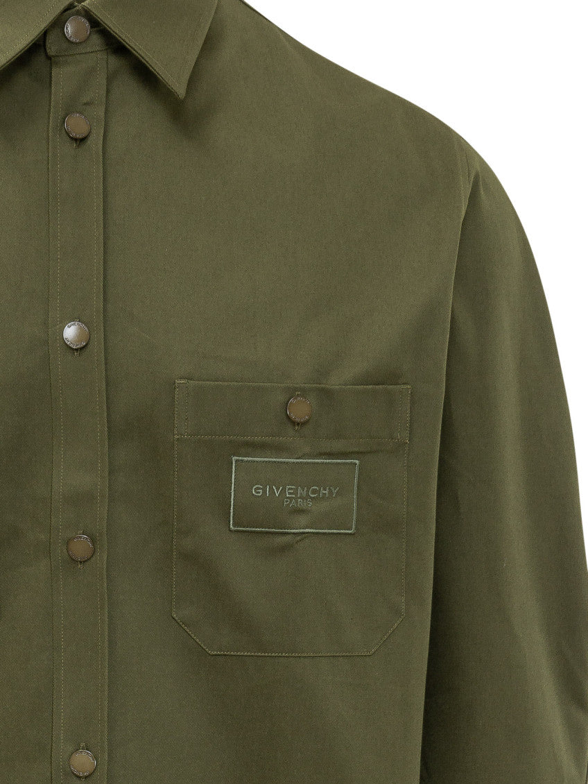 Olive Regular Solid Shirt 3