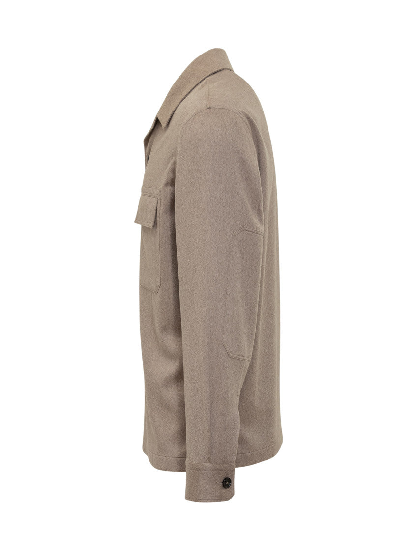 Beige Regular Solid Shirt 2