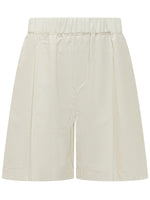 Beige Solid Shorts 1
