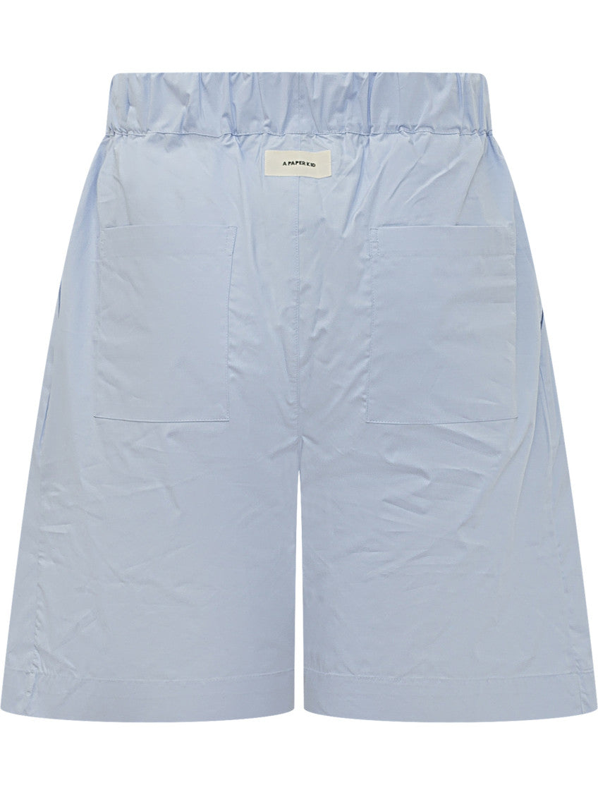 Sky Blue Solid Shorts 3