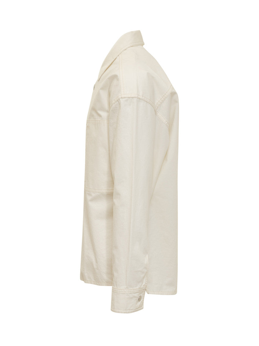 Off White Relaxed Solid Shirt 2