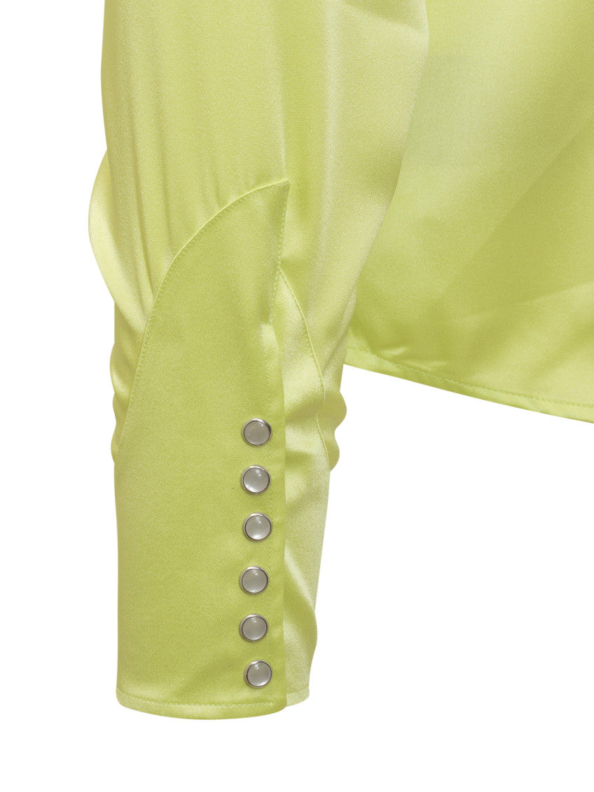 Lime Green Regular Embroidered Shirt 2