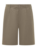 Brown Solid Shorts 1
