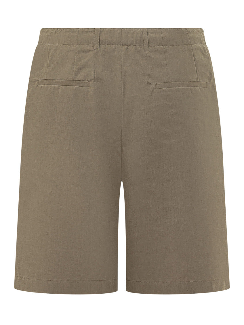 Brown Solid Shorts 3