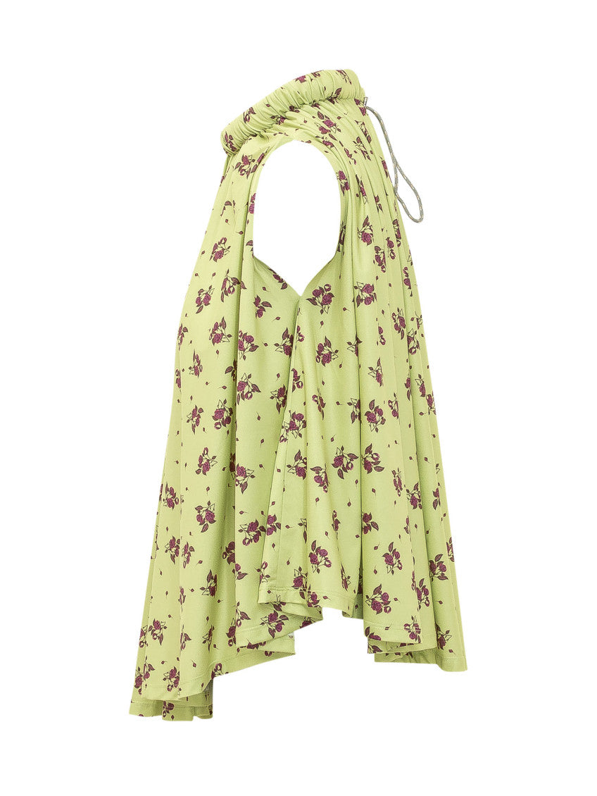 Green Floral Halter Neck Top 3