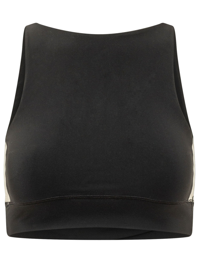 Black Solid Boat Neck Top 1