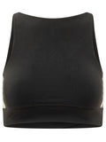 Black Solid Boat Neck Top 1