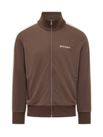Brown Solid Mock Collar Jacket 1