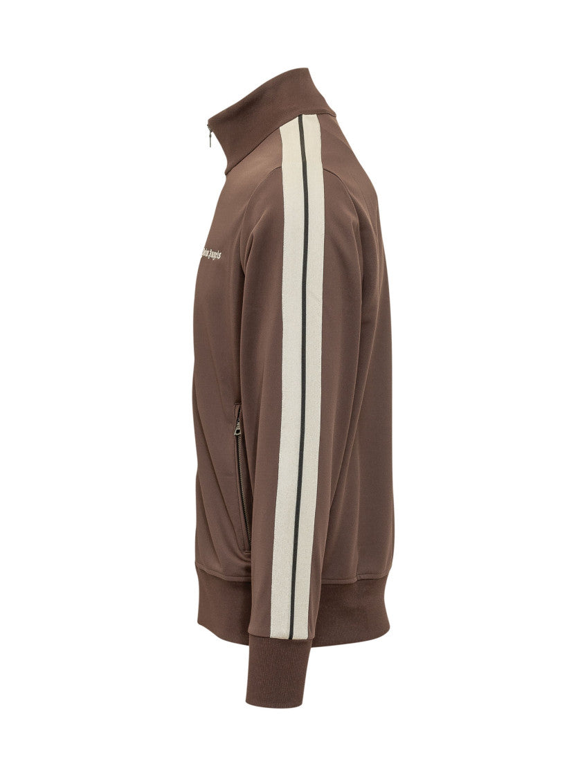Brown Solid Mock Collar Jacket 2