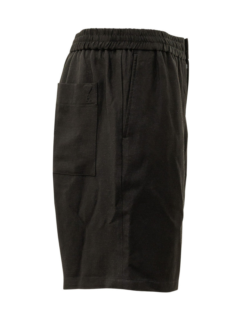 Black Solid Shorts 2