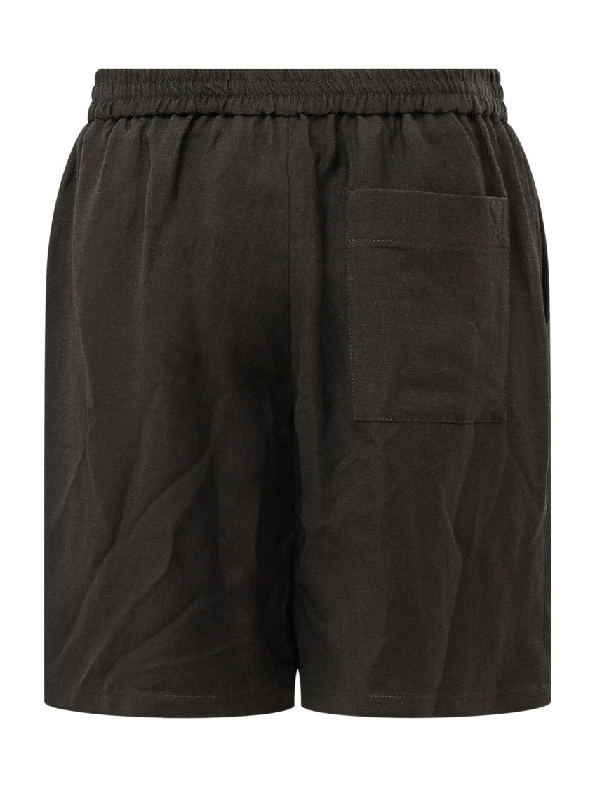 Black Solid Shorts 3