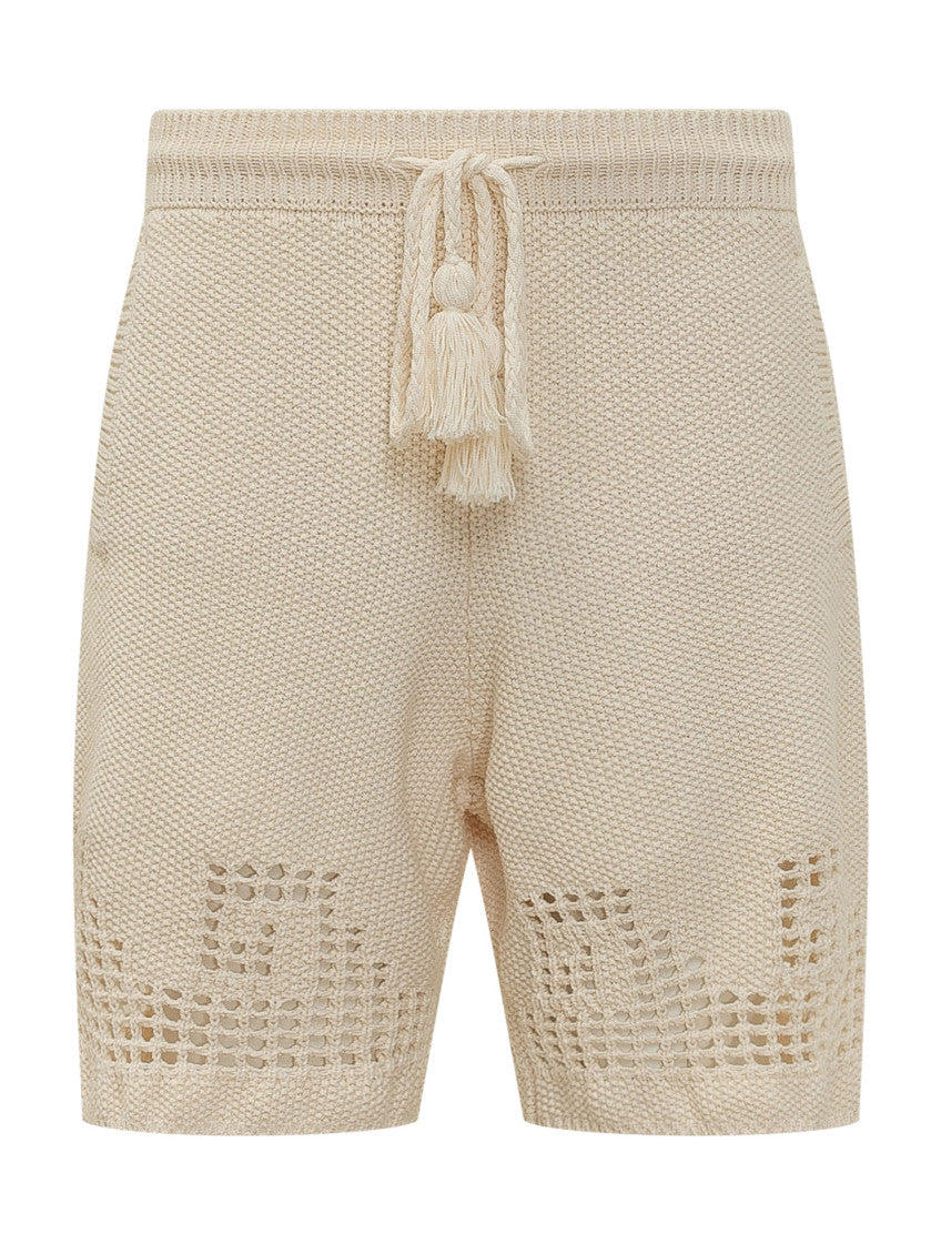 Off White Knitted Shorts 1