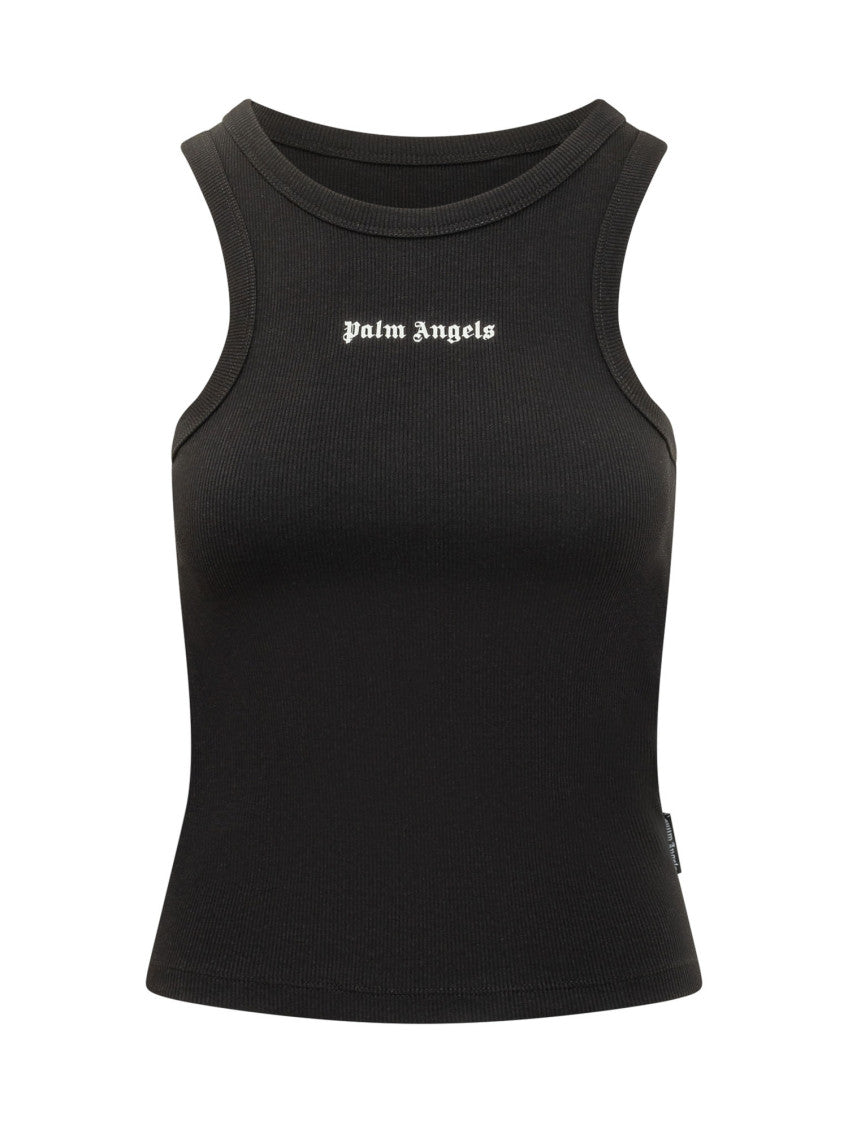 Black Logo Round Neck Top 1