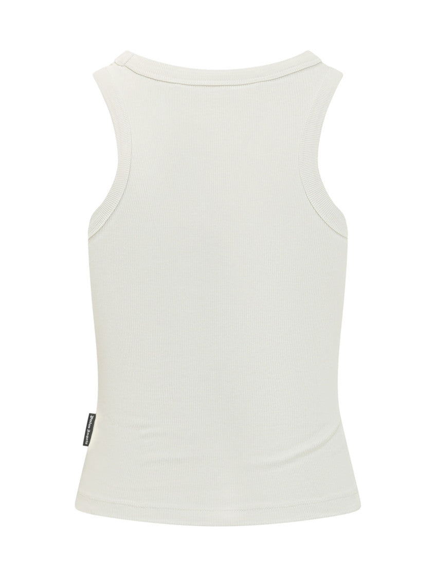 White Logo Crew Neck Top 2