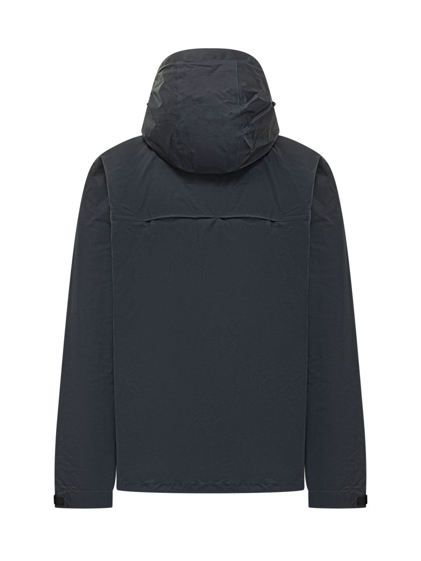 Dark Blue Solid Hood Jacket 4