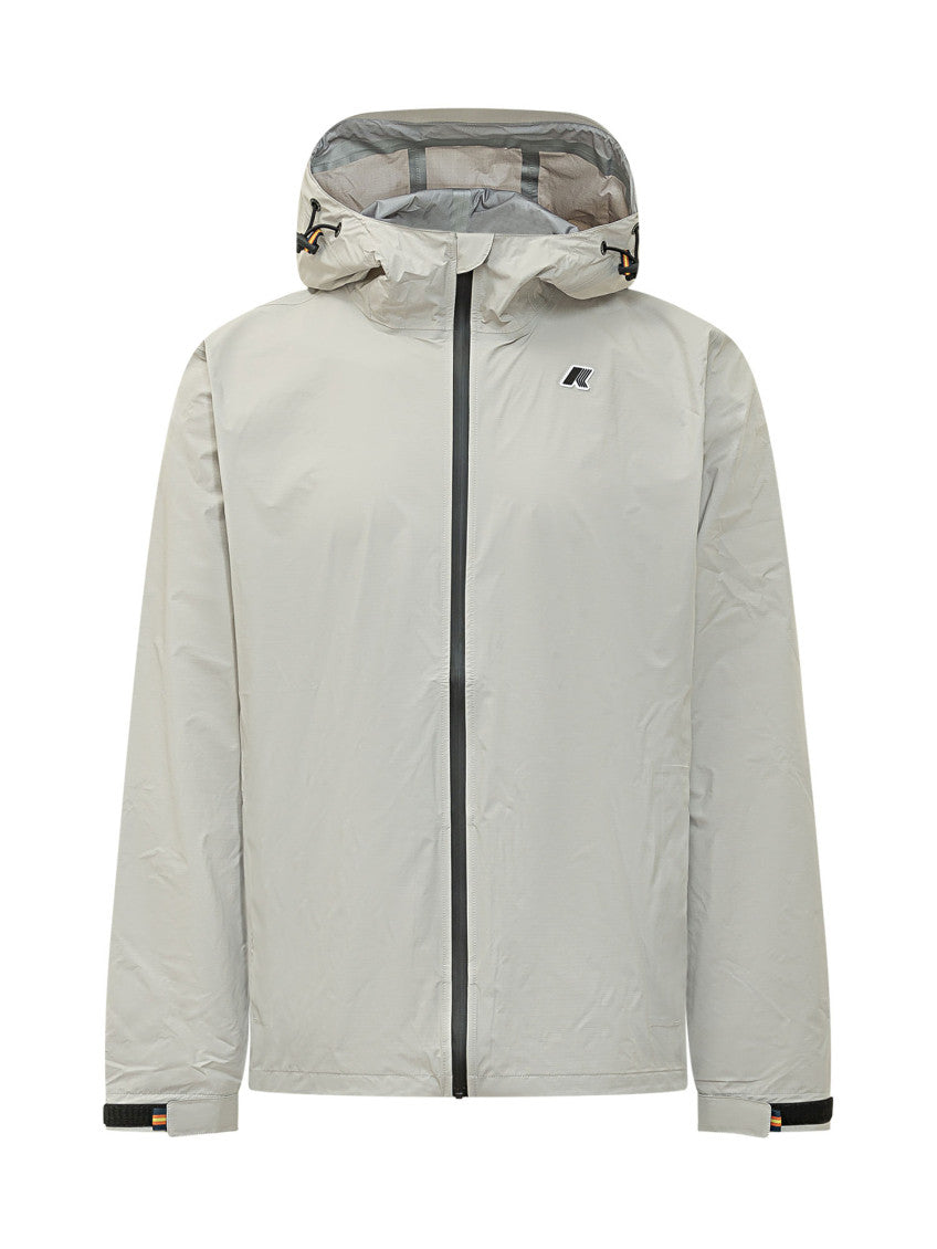 Beige Solid Hood Jacket 1