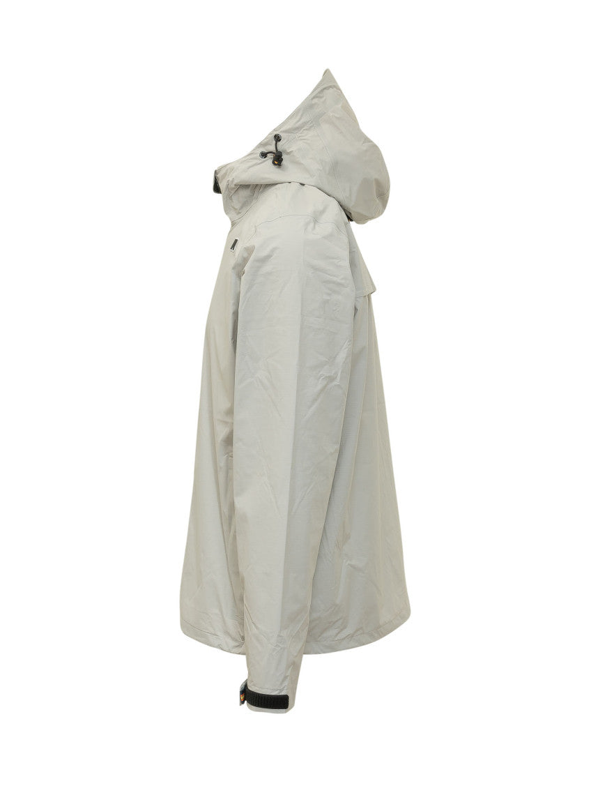 Beige Solid Hood Jacket 2