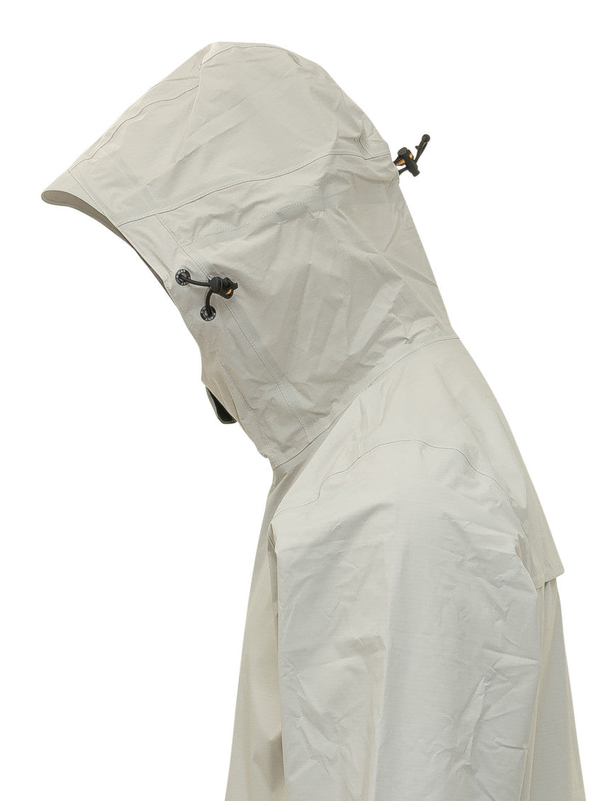 Beige Solid Hood Jacket 3