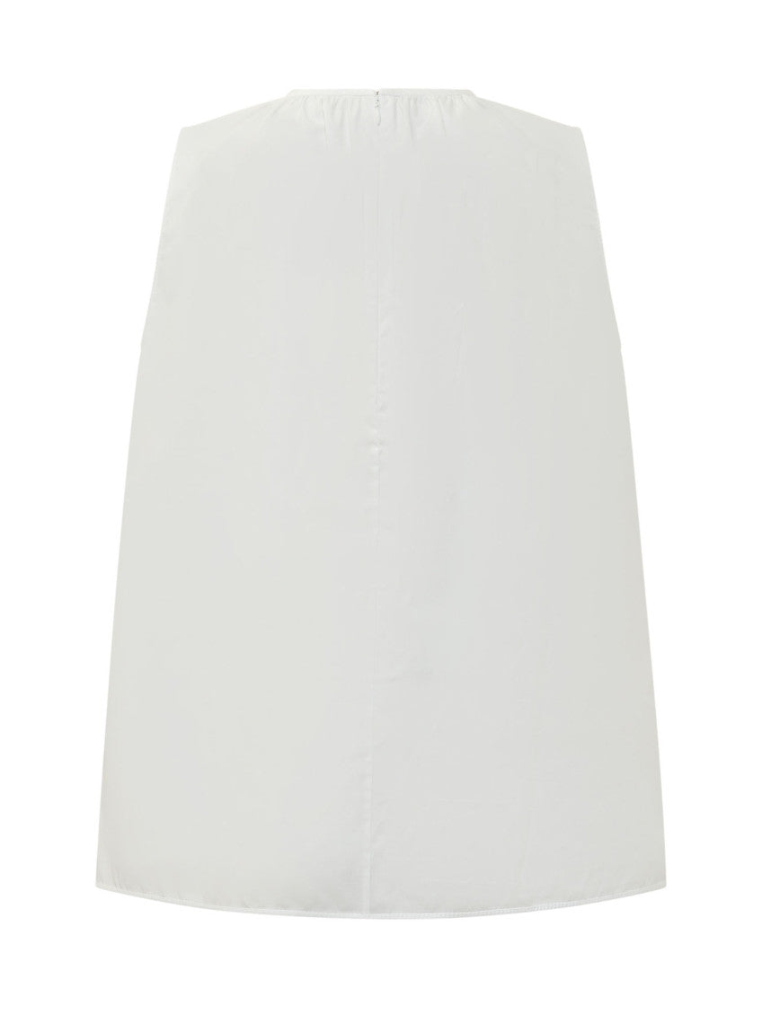 White Embroidered Round Neck Top 2