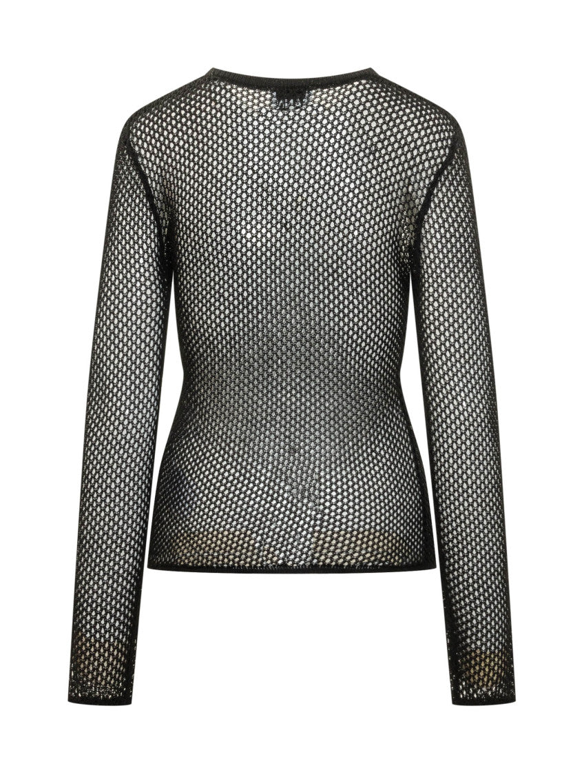Black Embellished Crew Neck Top 2