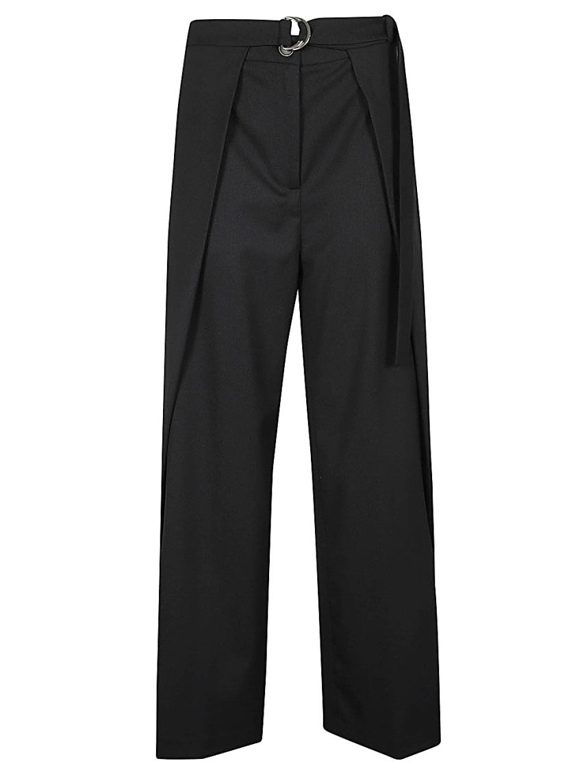 Black Wool Twill Amelia Trousers 1