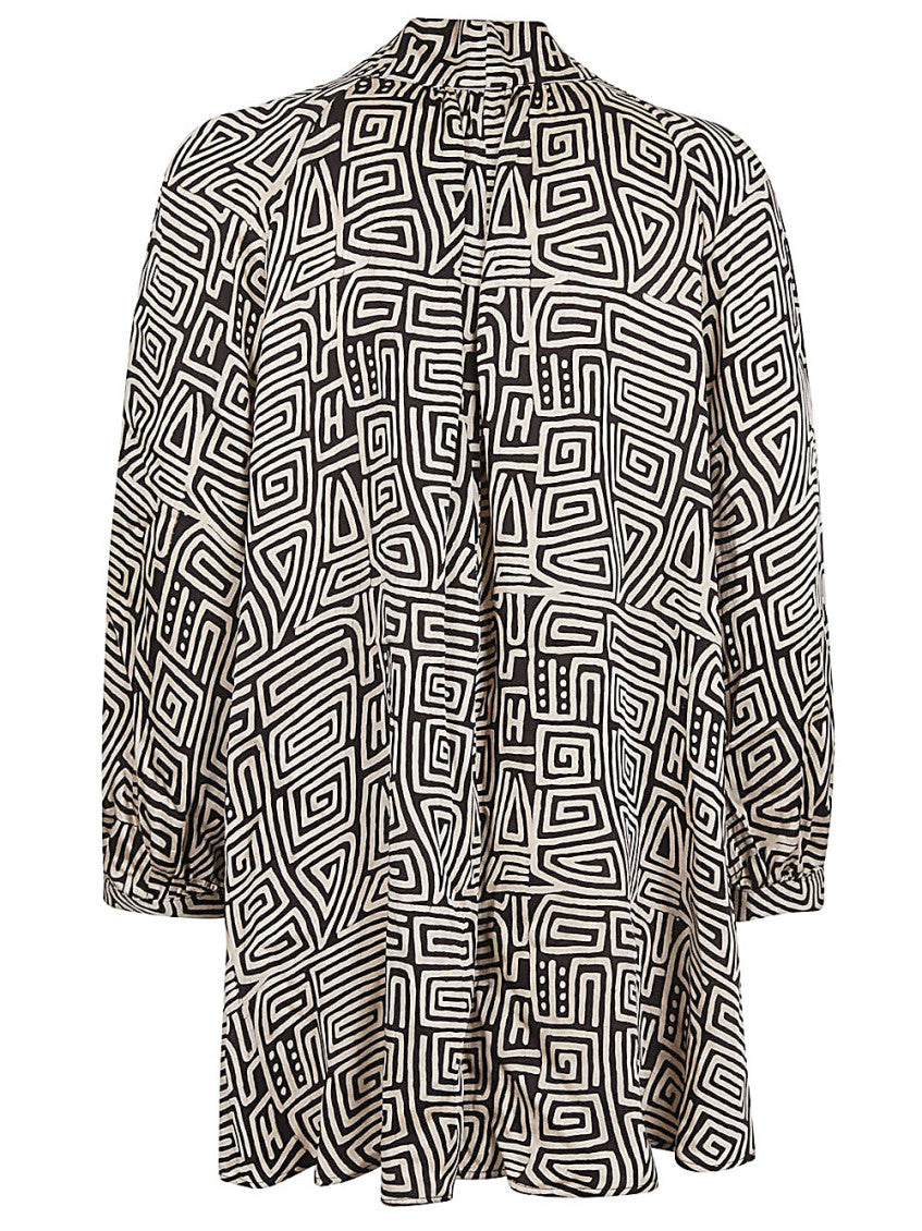 Beige Printed Silk Shirt 2