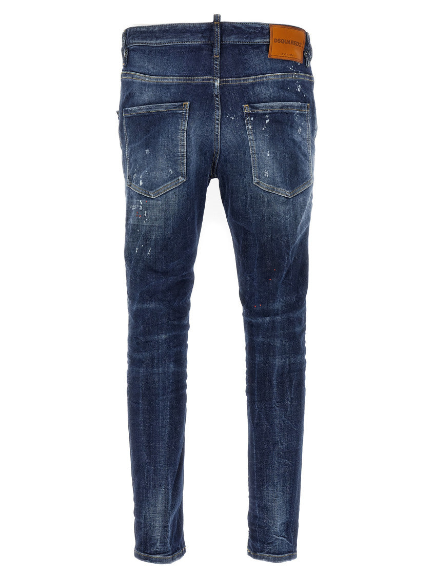 Blue Stretch Denim Jeans 2