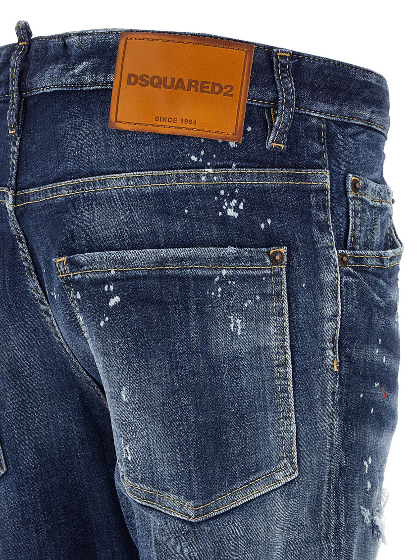 Blue Stretch Denim Jeans 4