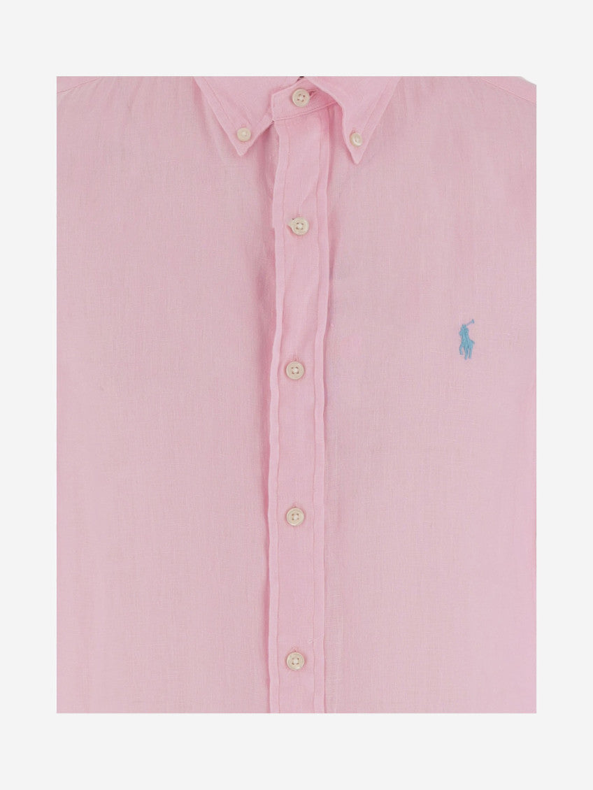 Pink linen shirt  3