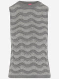 Grey Metallic-threading Tank Top 1