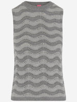 Grey Metallic-threading Tank Top 1