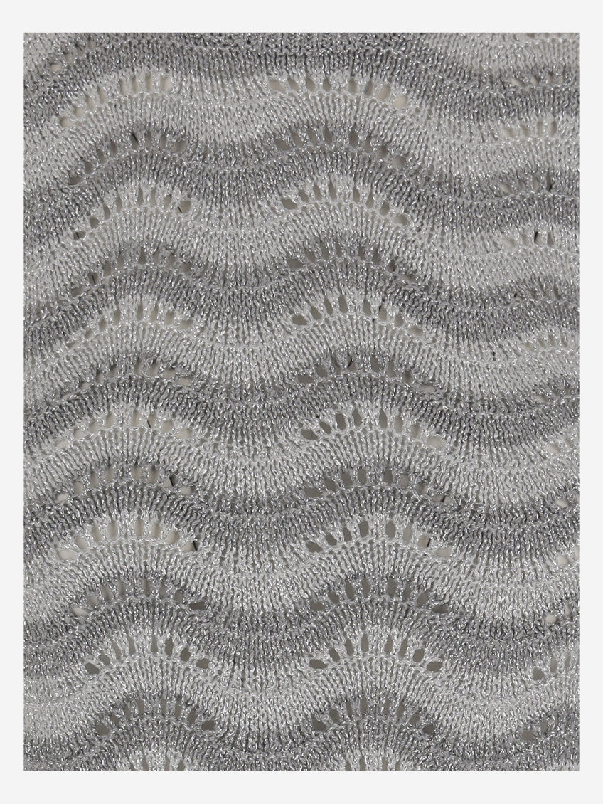Grey Metallic-threading Tank Top 3