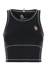 Black Logo Patch Sporty Top 1