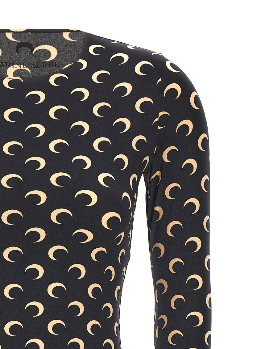 Black Crescent Moon Print Top 3