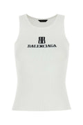 White viscose blend tank top 1